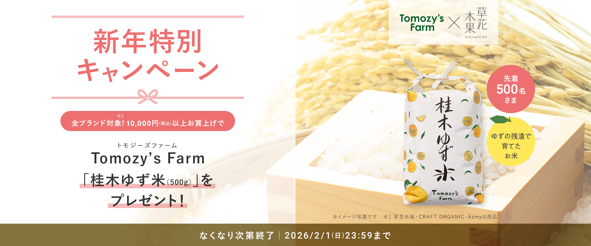 閾値プレゼント（お米）