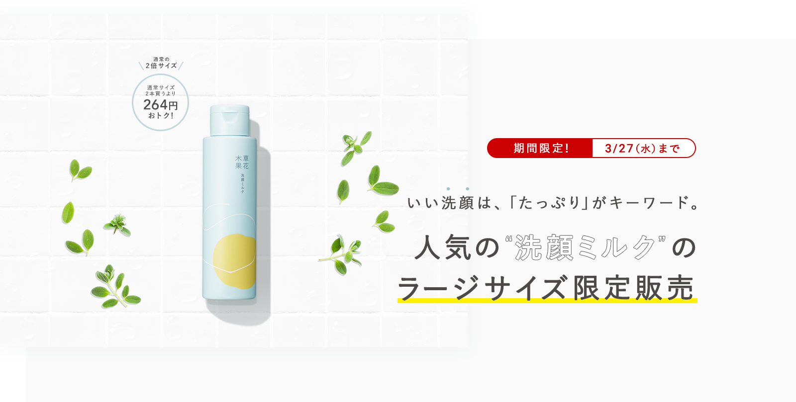 人気の“洗顔”アイテムのラージサイズ限定発売。