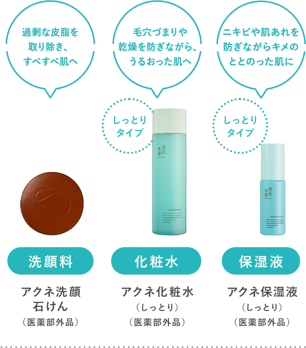 悩みに合わせて使えるこの3点！がおすすめ