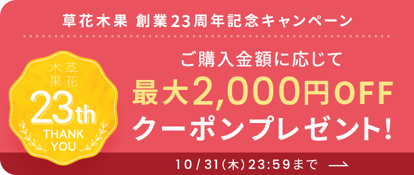 ご購入金額に応じて最大2,000円OFFプレゼント！