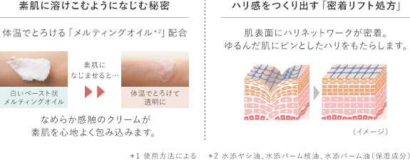 素肌に溶けこむようになじむ秘密